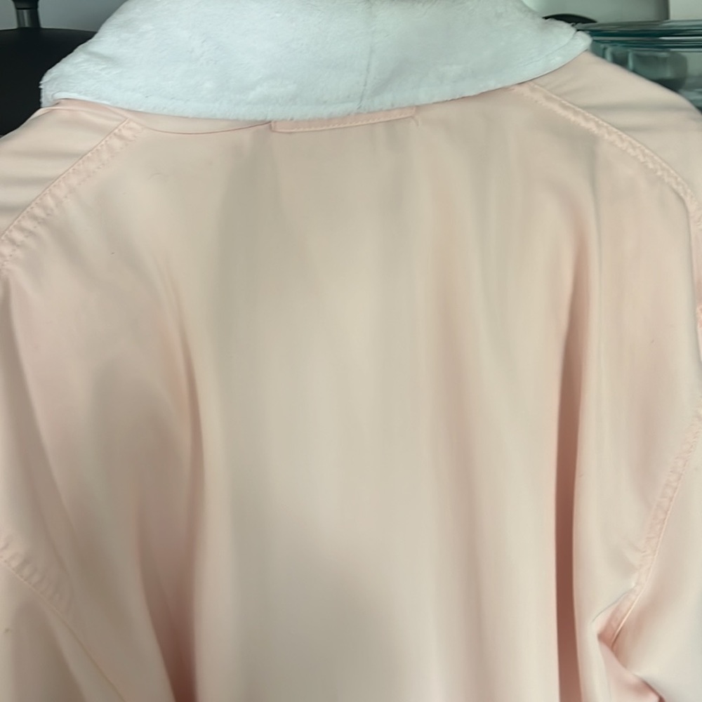 Classic Long Shawl Collar Robe - Peach color Sz M - Picture 8 of 16